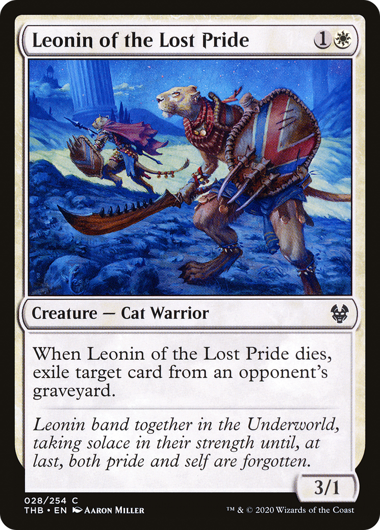 Image of Leonin of the Lost Pride (THB-028) - Theros Beyond Death Foil