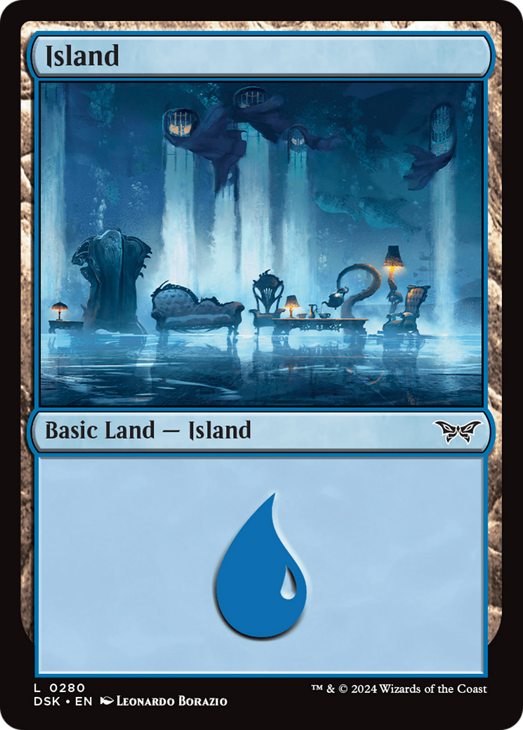 Image of Island (0280) (DSK-280) - Duskmourn: House of Horror Foil