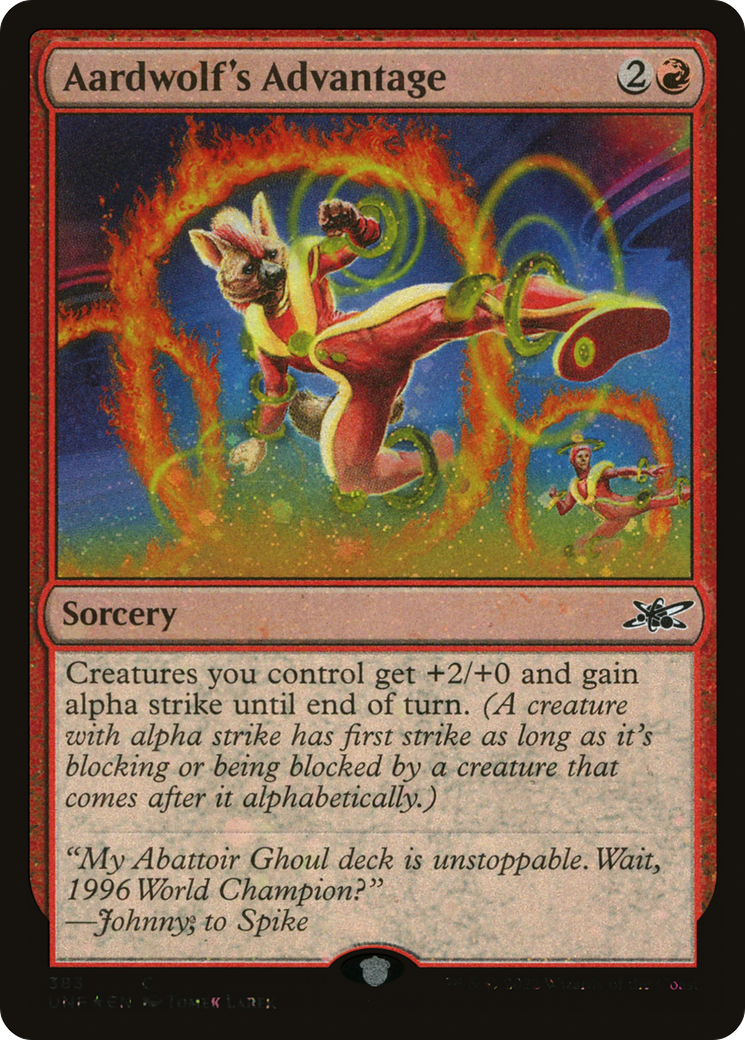 Image of Aardwolf's Advantage (Galaxy Foil) (UNF-383) - Unfinity Foil