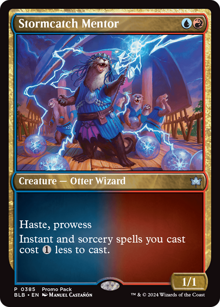 Image of Stormcatch Mentor (PPBLB-385) - Bloomburrow Foil