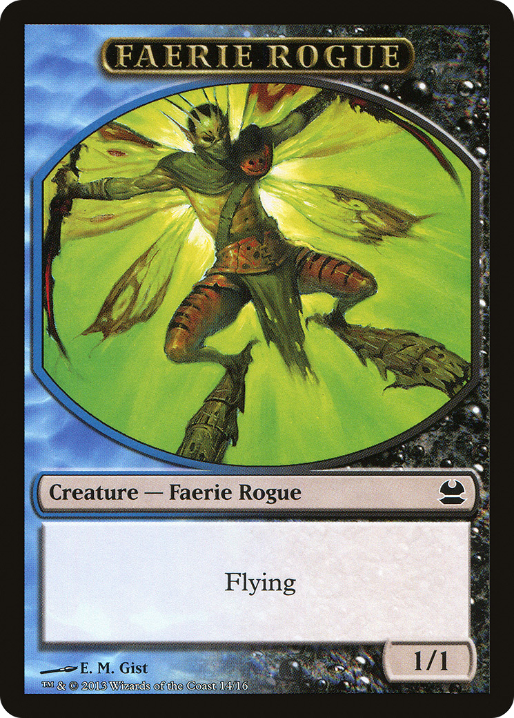 Image of Faerie Rogue Token (Blue/Black) (MMA-014) - Modern Masters Tokens
