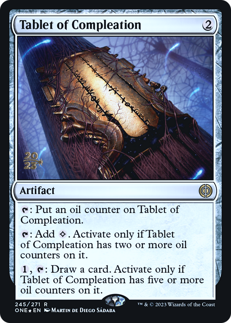 Image of Tablet of Compleation (PRE-245) - Phyrexia: All Will Be One Promos Foil