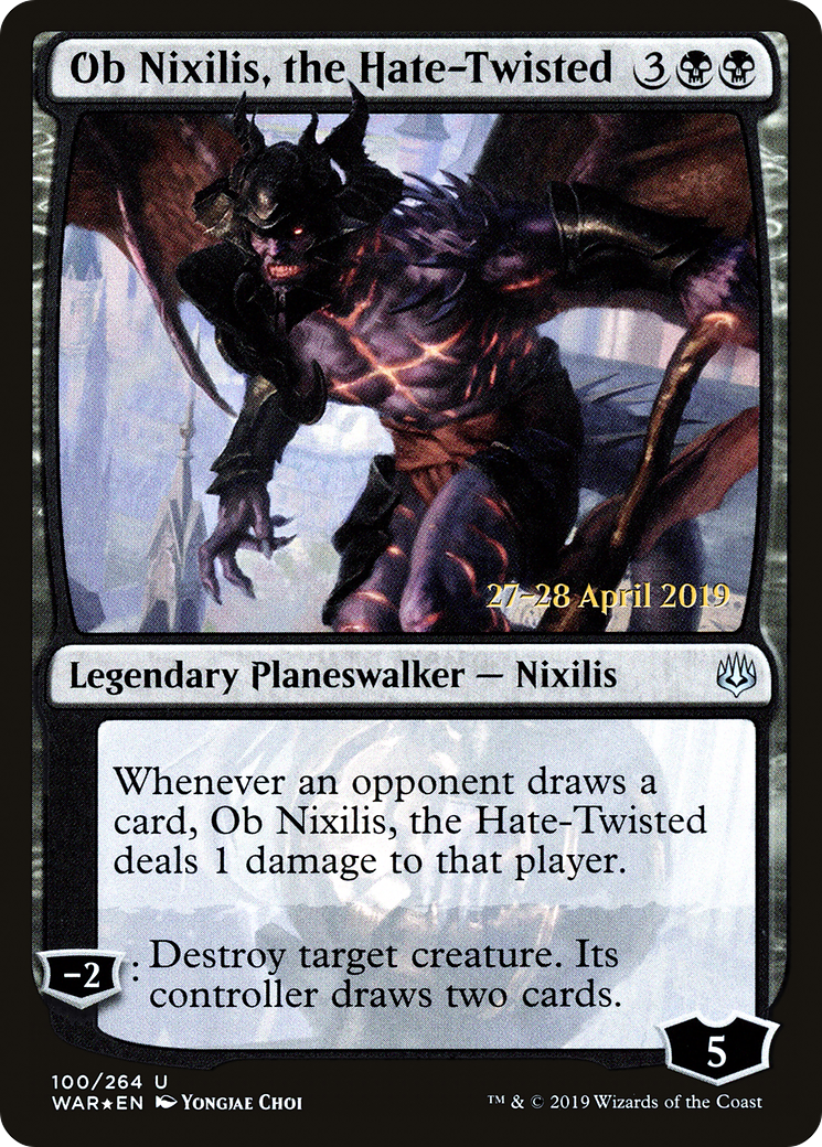 Image of Ob Nixilis, the Hate-Twisted (PRE-100) - War of the Spark Promos Foil