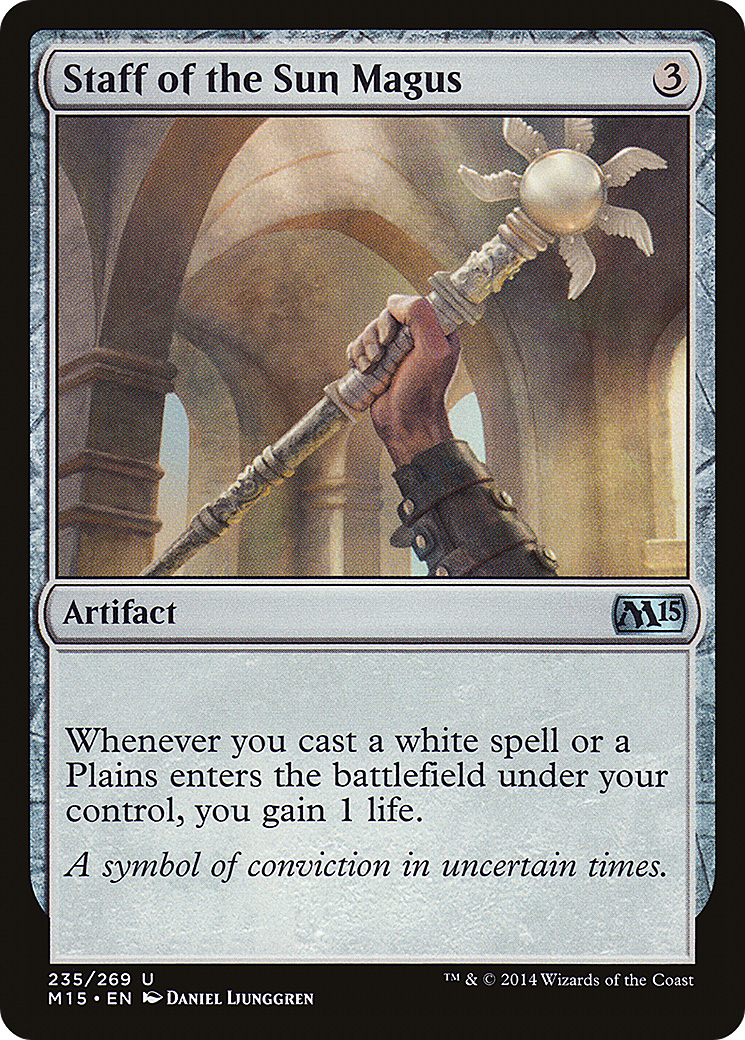 Image of Staff of the Sun Magus (M15-235) - Magic 2015 Foil