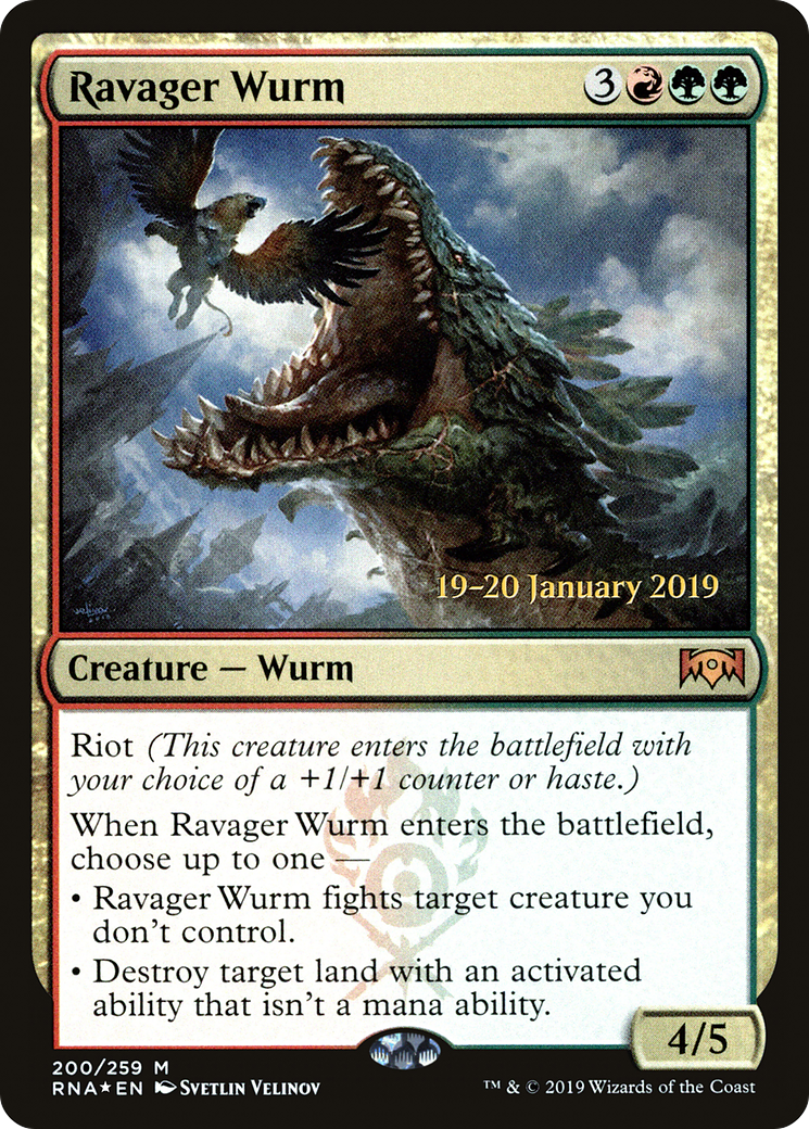 Image of Ravager Wurm (PRE-200) - Ravnica Allegiance Promos Foil