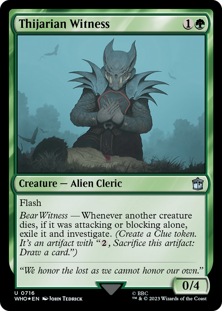 Image of Thijarian Witness (Surge Foil) (WHO-716) - Doctor Who Foil