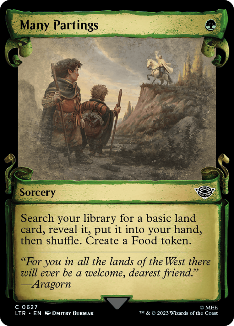 Image of Many Partings (Showcase Scrolls) (LTR-627) - The Lord of the Rings: Tales of Middle-earth: (Showcase) Foil