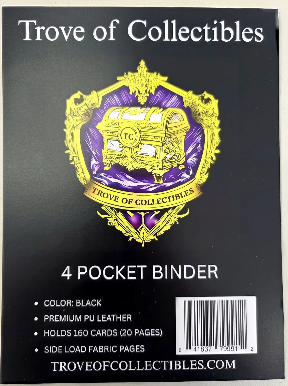 Image of TroveOfCollectibles 4 Pocket Binder Black