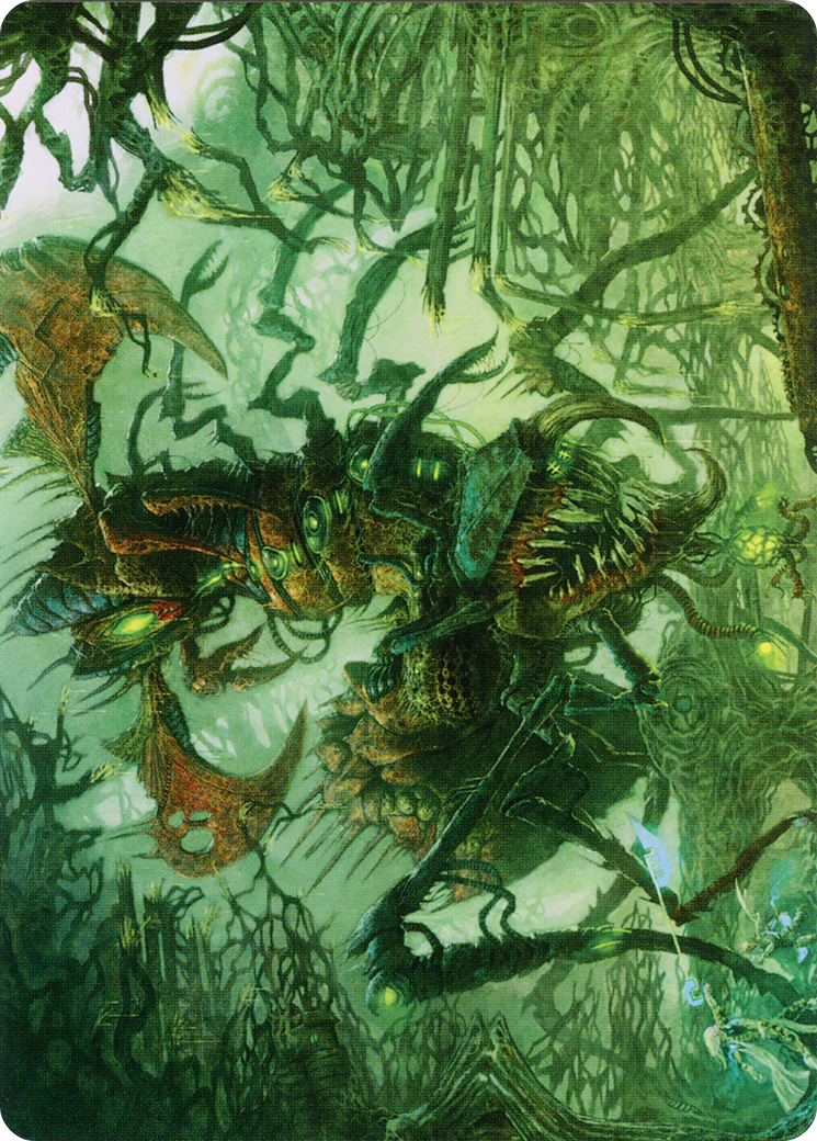 Image of Skyscythe Engulfer // Skyscythe Engulfer (AONE-042) - Phyrexia: All Will Be One Art Series (Borderless) Foil