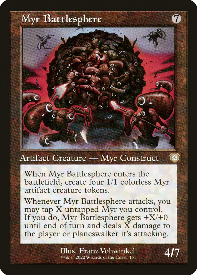 Image of Myr Battlesphere (Retro Frame) (BRC-151) - The Brothers' War Commander