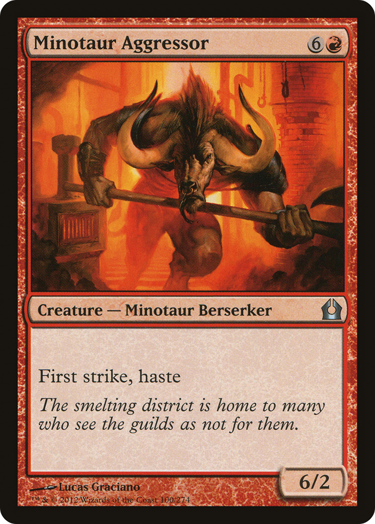Image of Minotaur Aggressor (RTR-100) - Return to Ravnica Foil