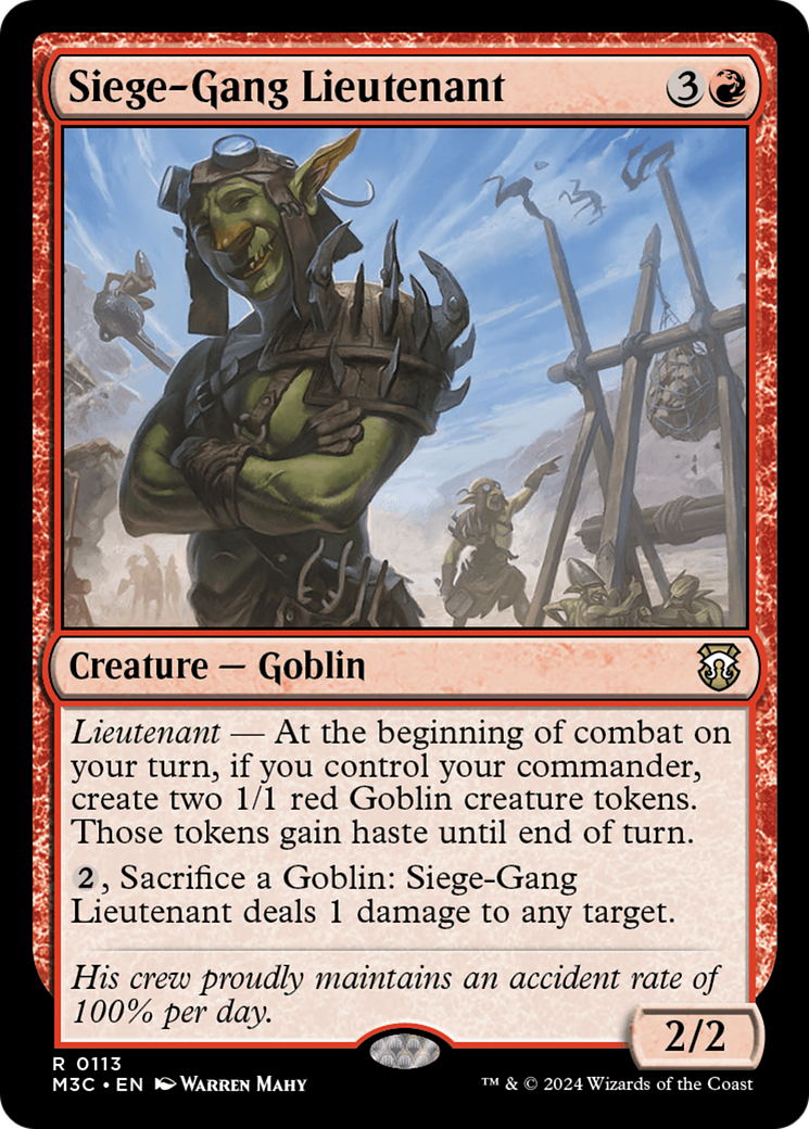 Image of Siege-Gang Lieutenant (M3C-113) - Modern Horizons 3 Commander