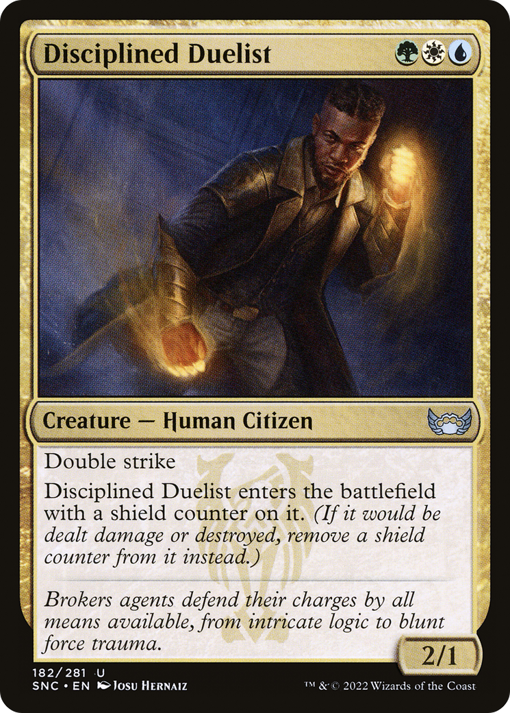 Image of Disciplined Duelist (SNC-182) - Streets of New Capenna Foil