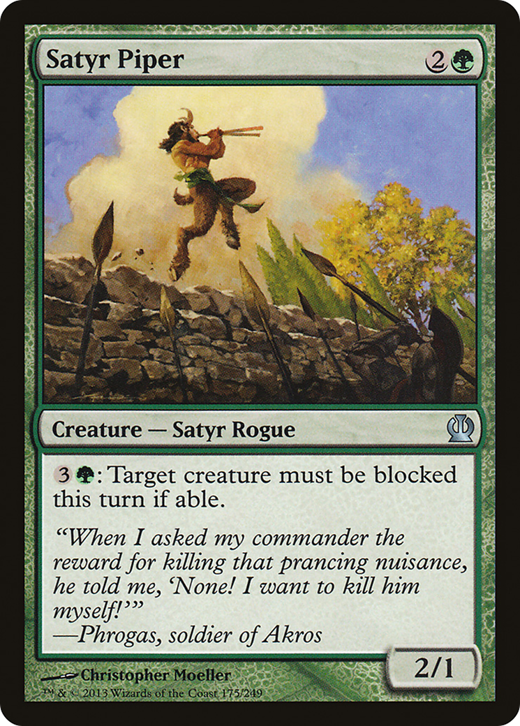 Image of Satyr Piper (THS-175) - Theros Foil