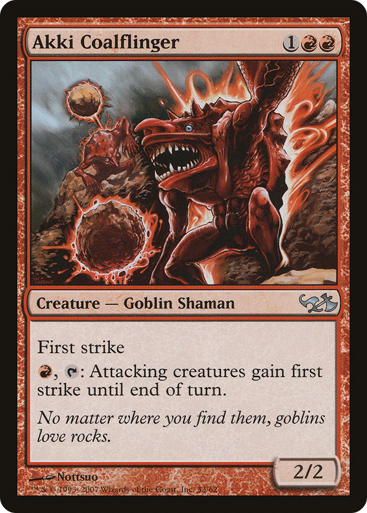 Image of Akki Coalflinger (EVG-033) - Duel Decks: Elves vs. Goblins