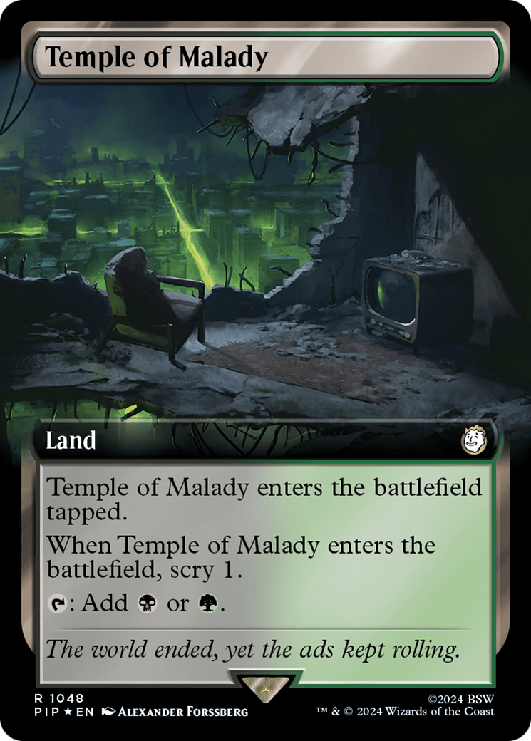 Image of Temple of Malady (Extended Art) (Surge Foil) (PIP-1048) - Fallout: (Extended Art) Foil