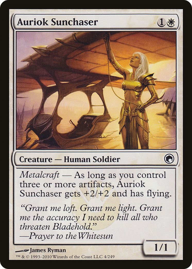 Image of Auriok Sunchaser (SOM-004) - Scars of Mirrodin Foil