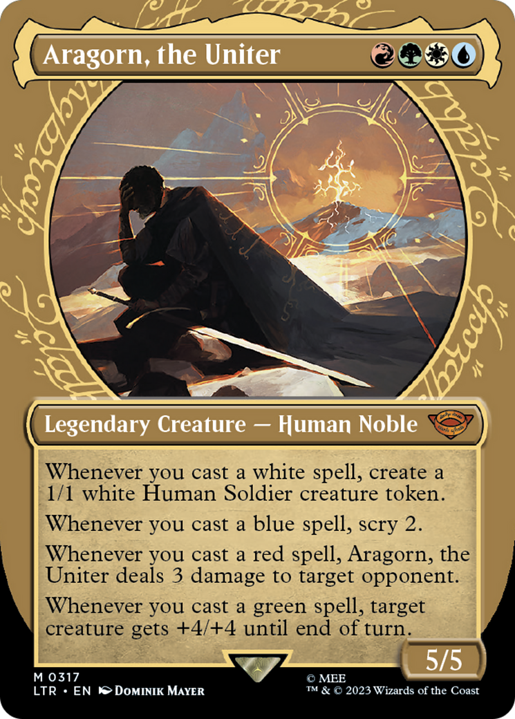 Image of Aragorn, the Uniter (Showcase) (LTR-317) - The Lord of the Rings: Tales of Middle-earth: (Showcase) (Borderless)