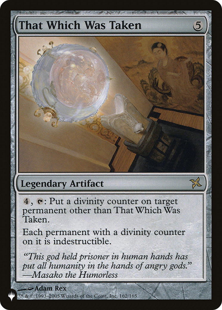 Image of That Which Was Taken (LIST-162/165) - The List