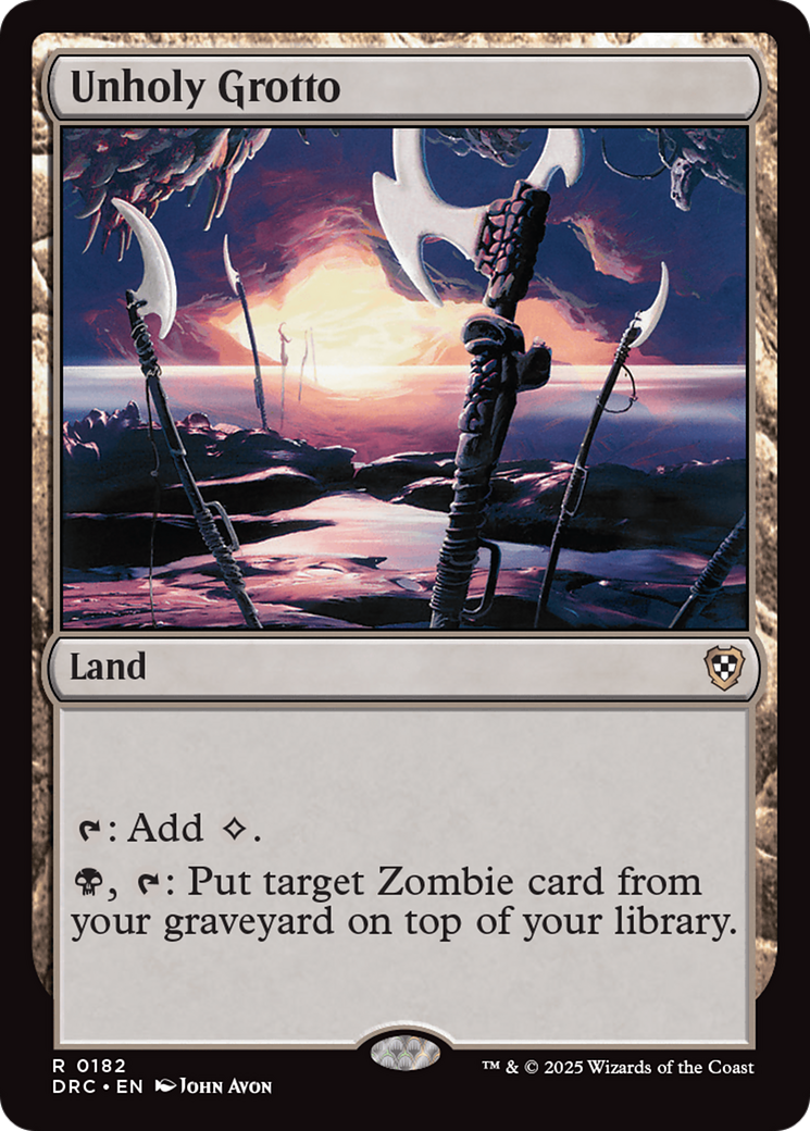 Image of Unholy Grotto (DRC-182) - Commander: Aetherdrift