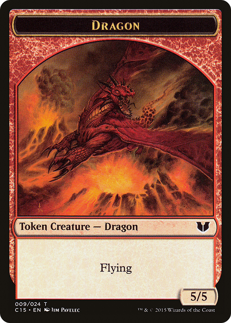 Image of Dragon // Dragon Double-Sided Token (C15-9 // 9) - Commander 2015 Tokens