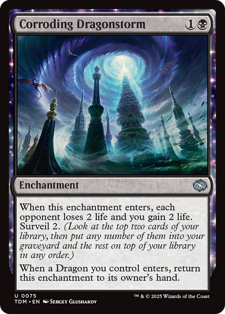 Image of Corroding Dragonstorm (TDM-075) - Tarkir: Dragonstorm: (enchantment)