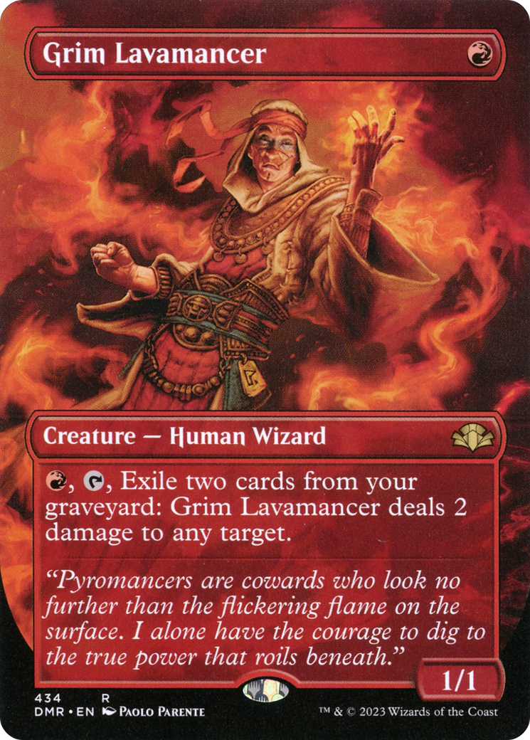 Image of Grim Lavamancer (Borderless) (DMR-434) - Dominaria Remastered (Borderless)