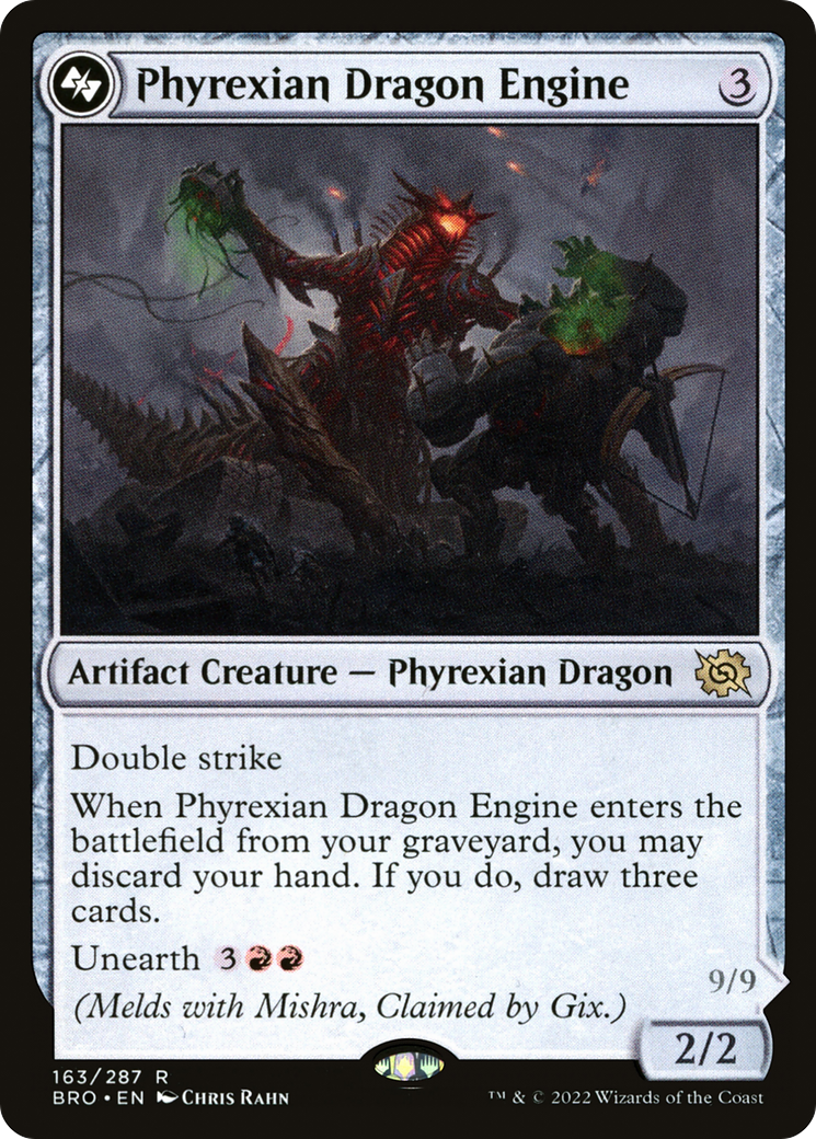 Image of Phyrexian Dragon Engine (BRO-163) - The Brothers' War Foil