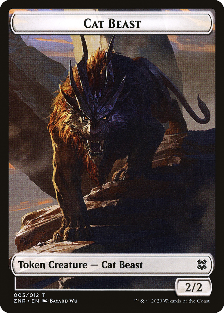 Image of Cat Beast (TZNR-003) - Zendikar Rising Tokens