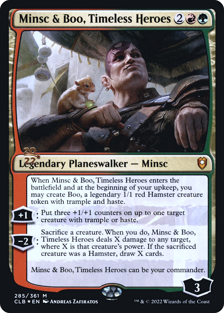 Image of Minsc & Boo, Timeless Heroes (PRE-285) - Battle for Baldur's Gate Promos Foil