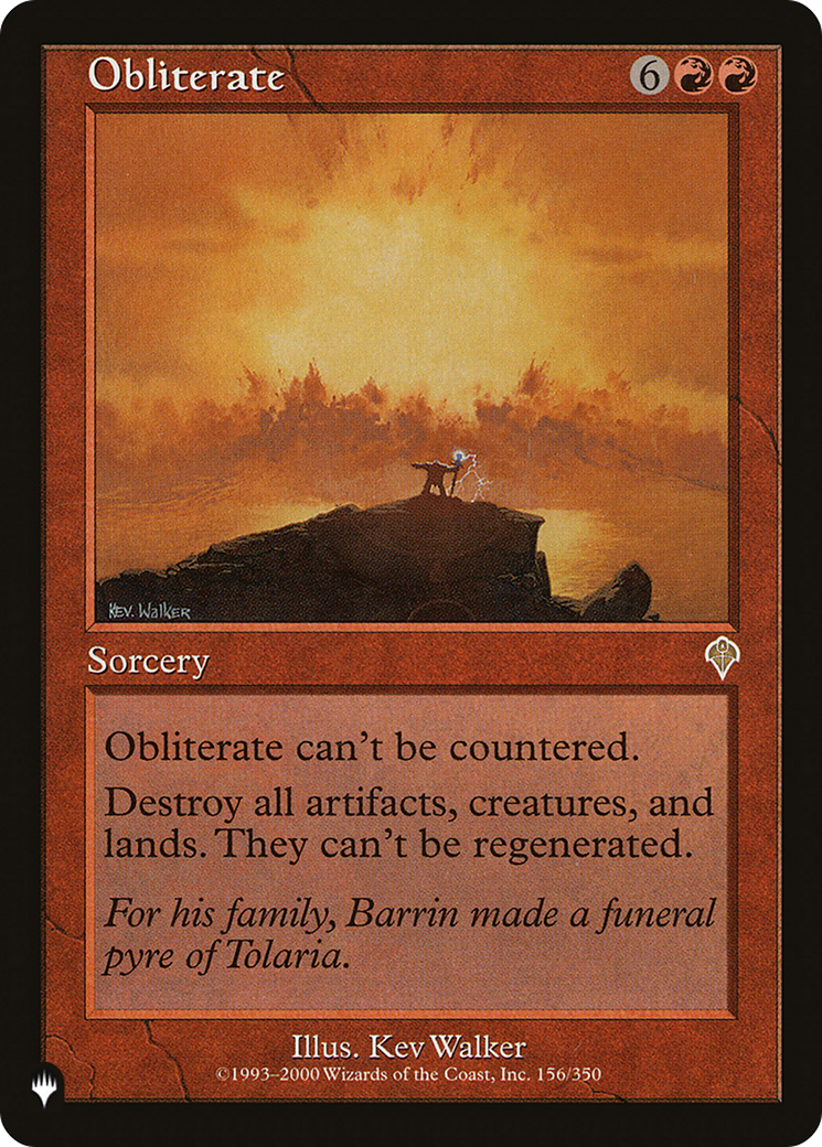 Image of Obliterate (LIST-156/350) - The List