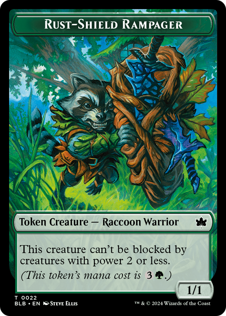Image of Rust-Shield Rampager Token (BLB-022) - Bloomburrow Tokens