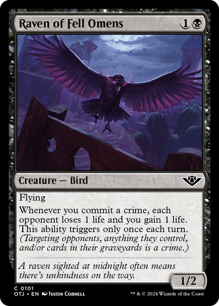 Image of Raven of Fell Omens (OTJ-101) - Outlaws of Thunder Junction