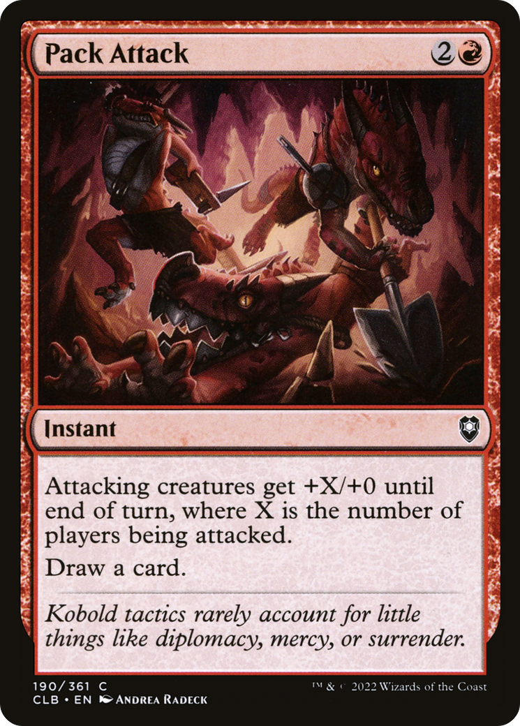 Image of Pack Attack (CLB-190) - Commander Legends: Battle for Baldur's Gate Foil