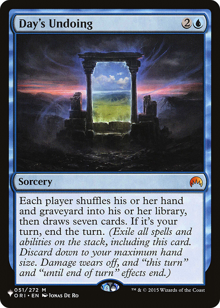Image of Day's Undoing (LIST-ORI-51) - The List