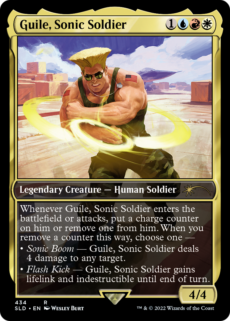 Image of Guile, Sonic Soldier (SLD-434) - Secret Lair Drop / Guile, Sonic Soldier Foil
