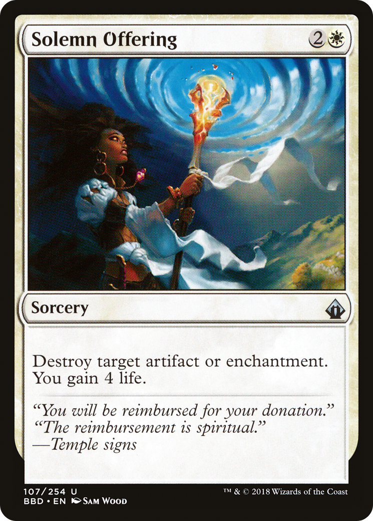 Image of Solemn Offering (BBD-107) - Battlebond Foil