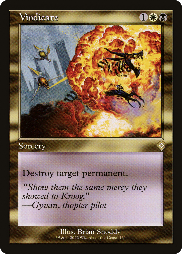 Image of Vindicate (Retro Frame) (BRC-131) - The Brothers' War Commander