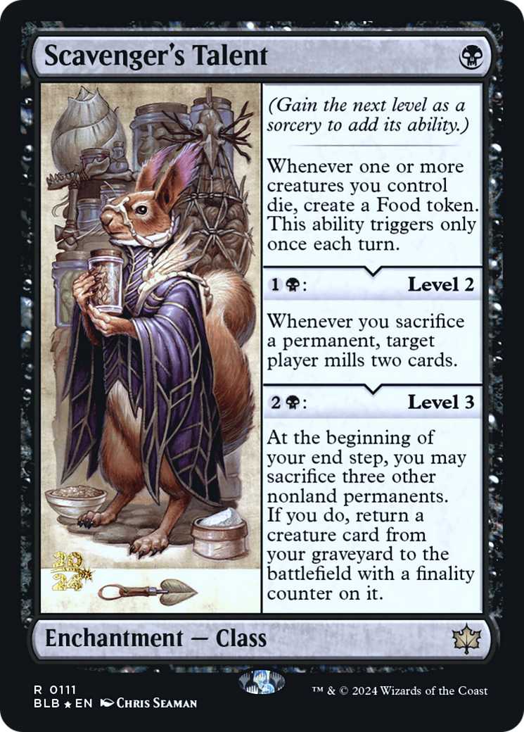 Image of Scavenger's Talent (PRE-111) - Bloomburrow Promos Foil
