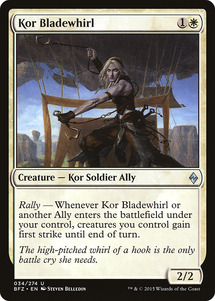 Image of Kor Bladewhirl (BFZ-034) - Battle for Zendikar