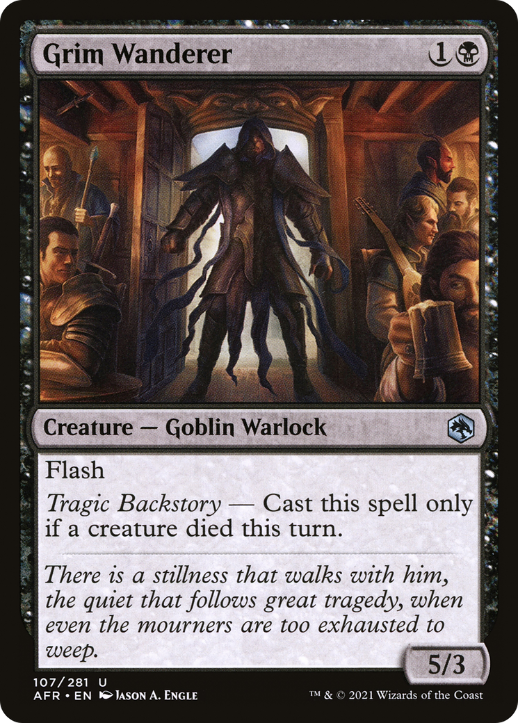 Image of Grim Wanderer (AFR-107) - Adventures in the Forgotten Realms Foil