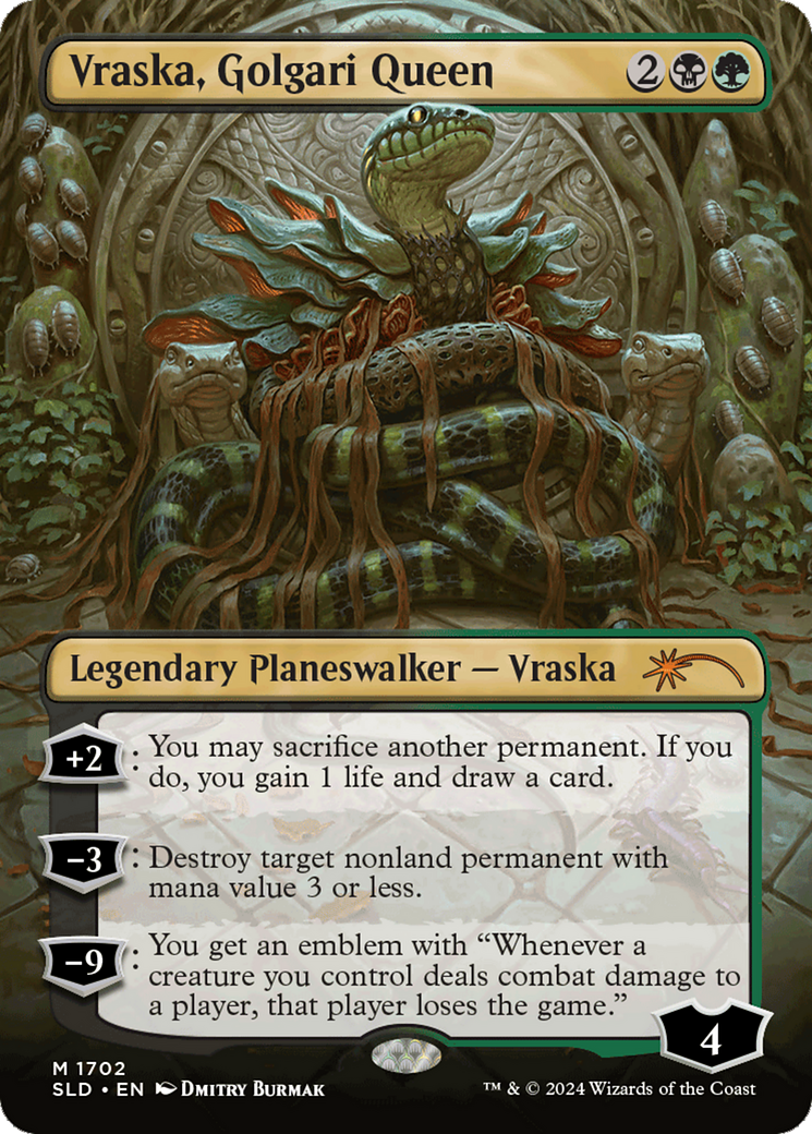 Image of Vraska, Golgari Queen (1702) (SLD-1702) - Secret Lair Drop (Borderless)
