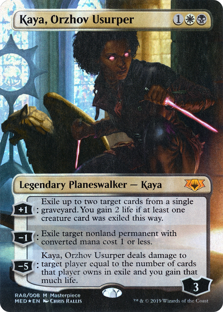 Image of Kaya, Orzhov Usurper (MED2-RA8) - Mythic Edition (Borderless) Foil