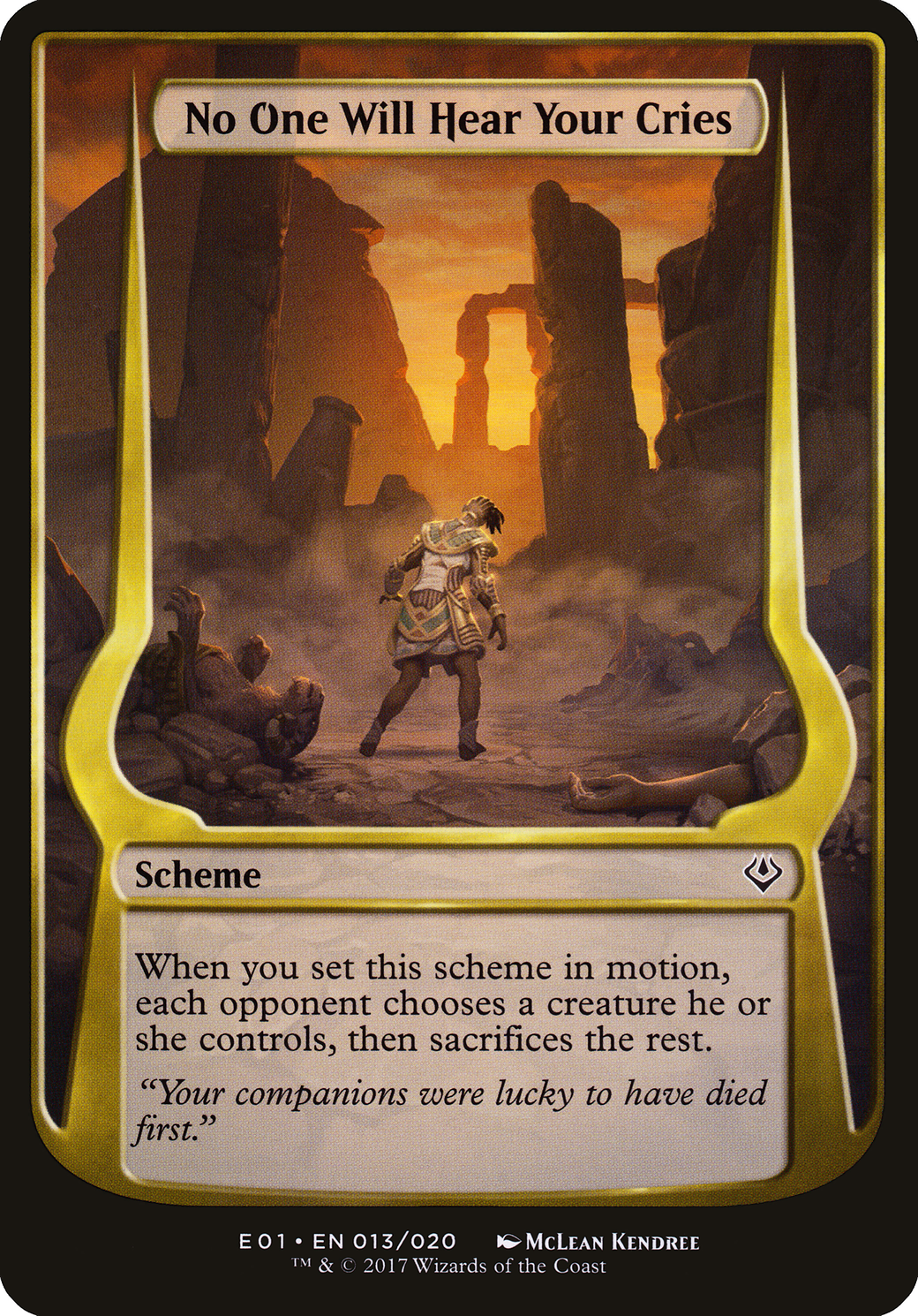 Image of No One Will Hear Your Cries (Archenemy: Nicol Bolas) (OVER-013) - Archenemy: Nicol Bolas Schemes