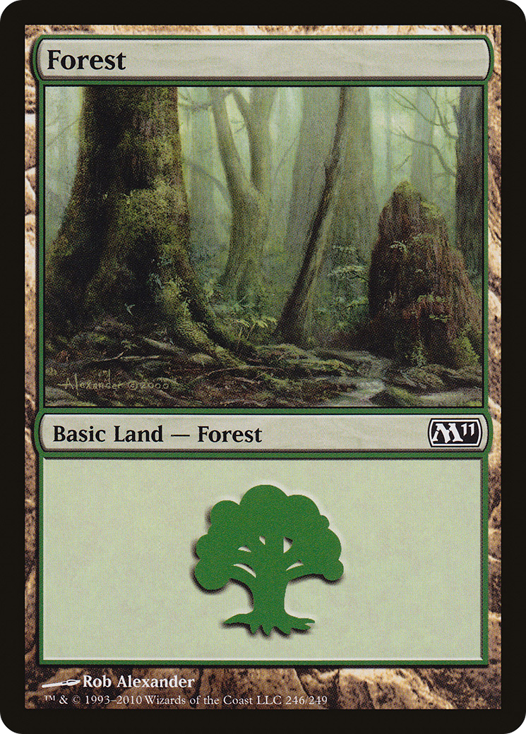Image of Forest (246) (M11-246) - Magic 2011 Foil