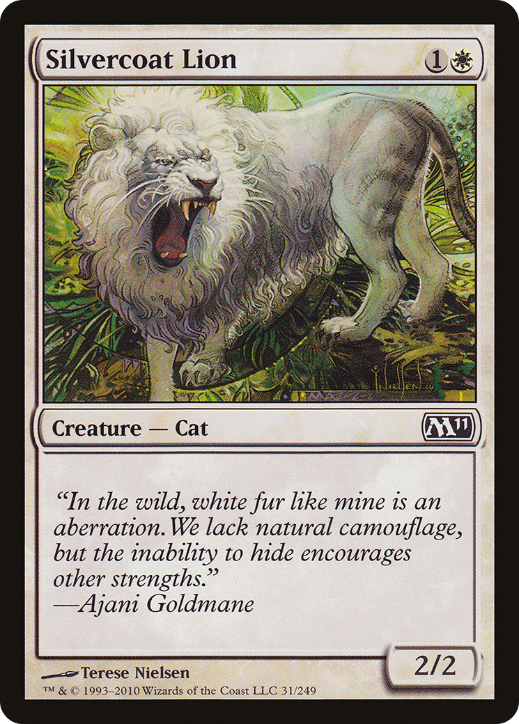 Image of Silvercoat Lion (M11-031) - Magic 2011 Foil