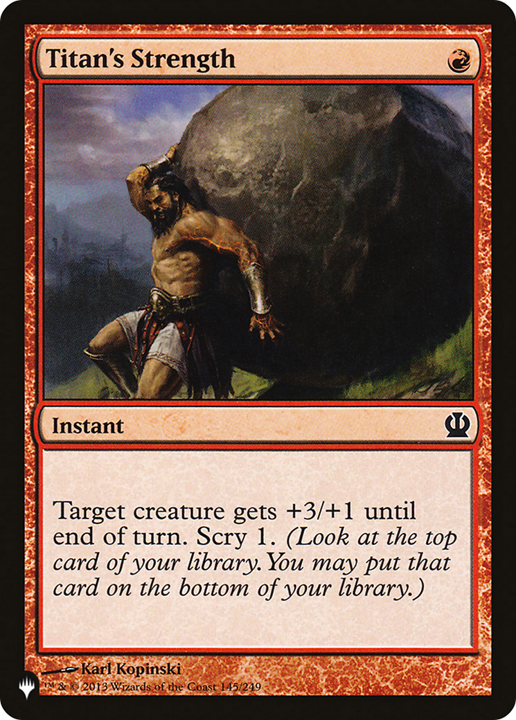 Image of Titan's Strength (LIST-THS-145) - The List