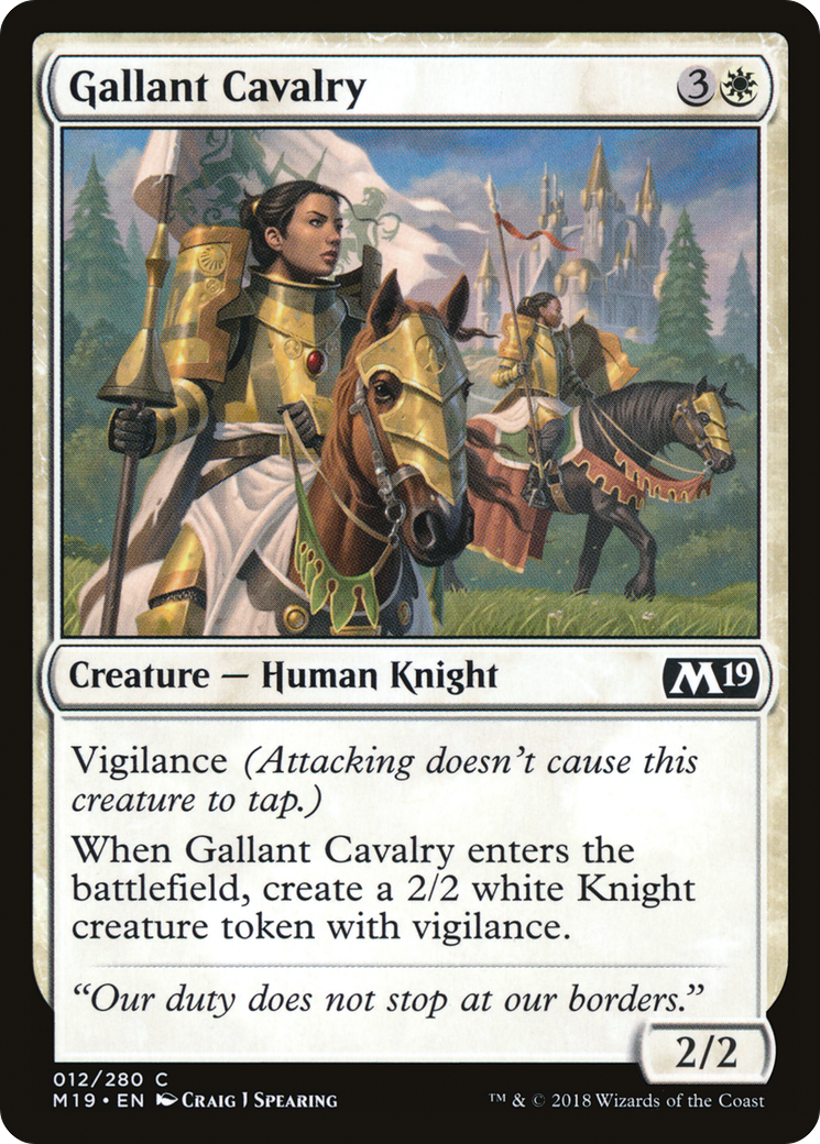 Image of Gallant Cavalry (M19-012) - Core Set 2019