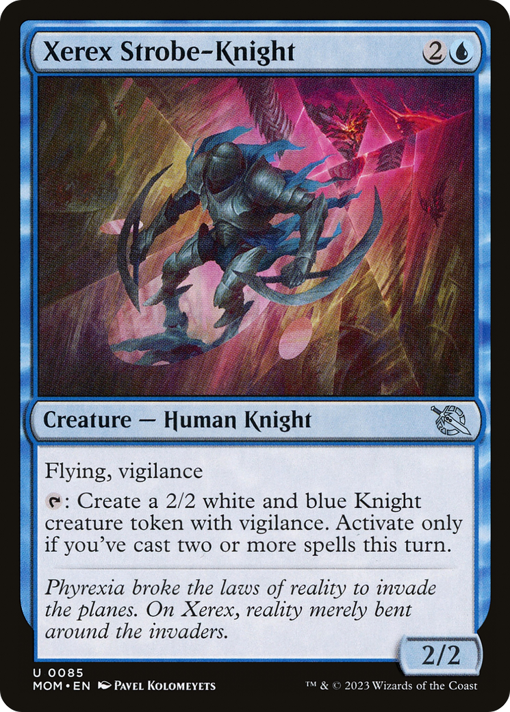 Image of Xerex Strobe-Knight (MOM-085) - March of the Machine Foil