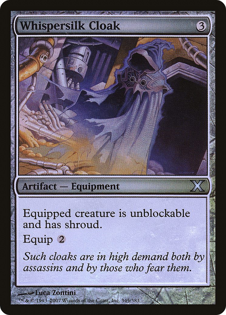 Image of Whispersilk Cloak (10E-345★) - Tenth Edition Foil